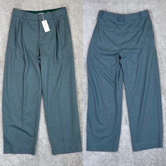 Vince Women's Size 12 Aegean High Waisted Cozy Wool Pleat Front NEW Trousers - Picture 1 of 10